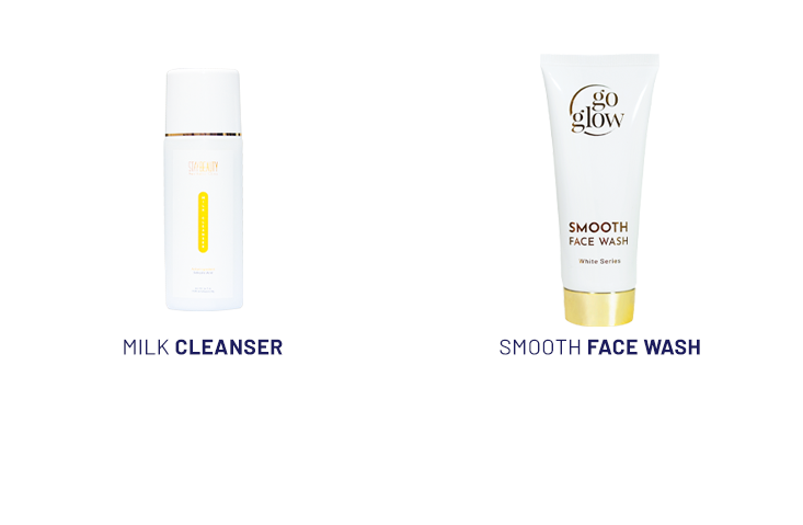 milk cleanser smoth face wash landing